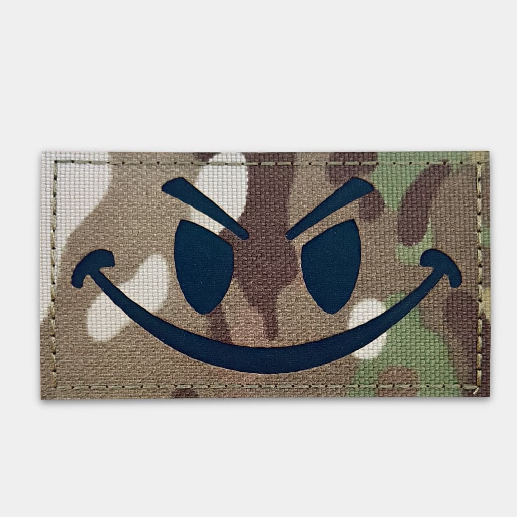 IR-enabled smiley patch in military style